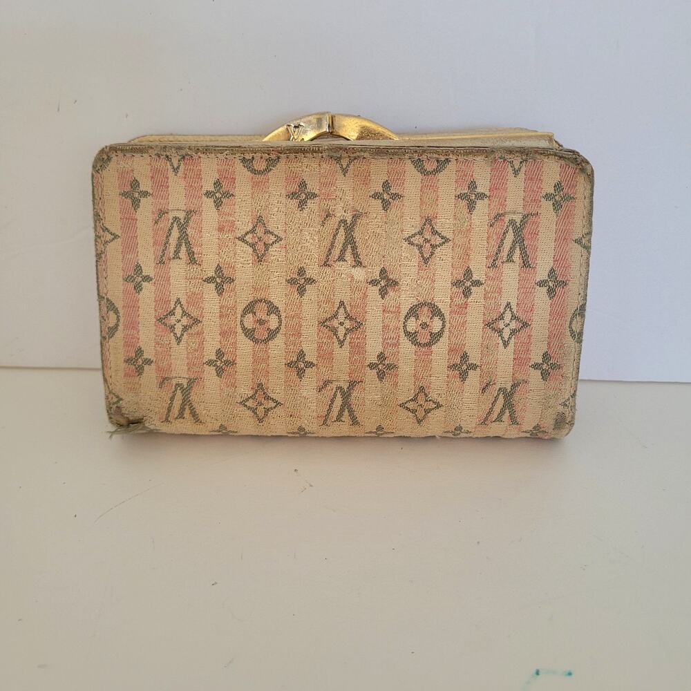 Vintage Louis Vuitton Monogram Rayures Canvas Wallet French Coinpouch TH3087 - Picture 2 of 10